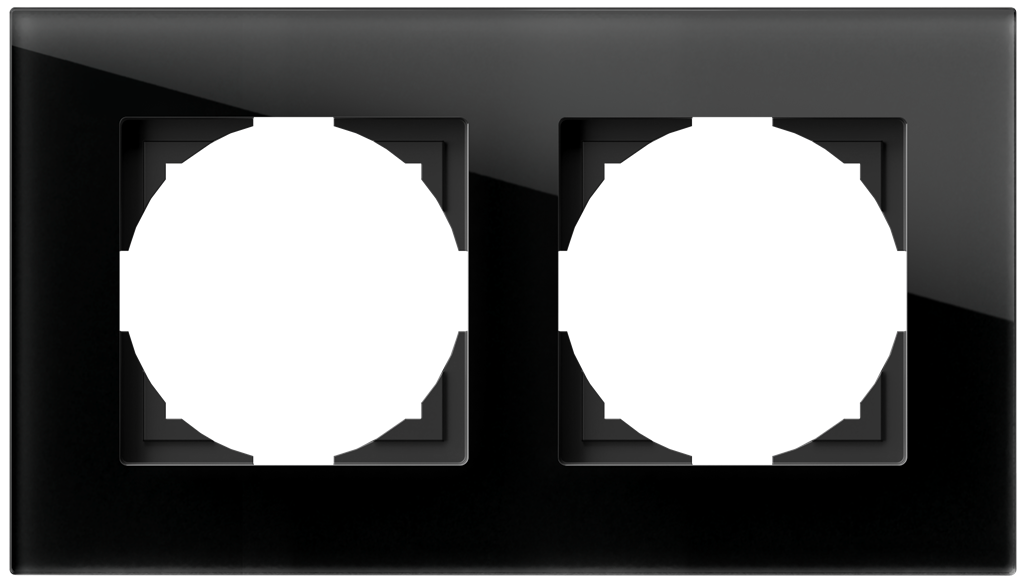 Рамка 2х цвят Черен Prime Logiq TEM