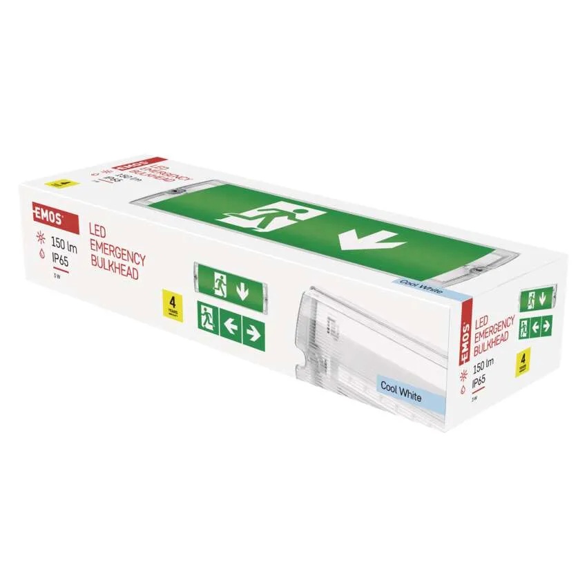 Авариен осветител LED 3W 6500K 150lm 3h IP65 открит монтаж NESSI EMOS