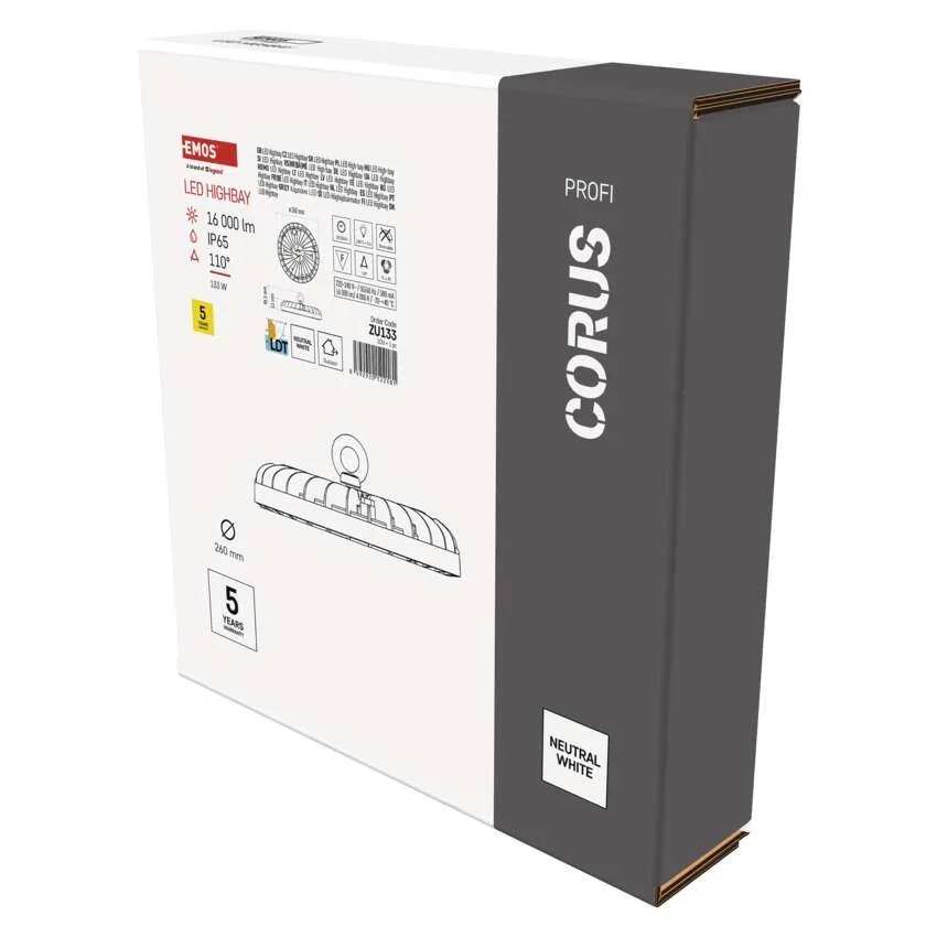 Осветително тяло LED High Bay 133W 4000K 16000lm 110° 50000h IP65 CORUS EMOS /до изчерпване/