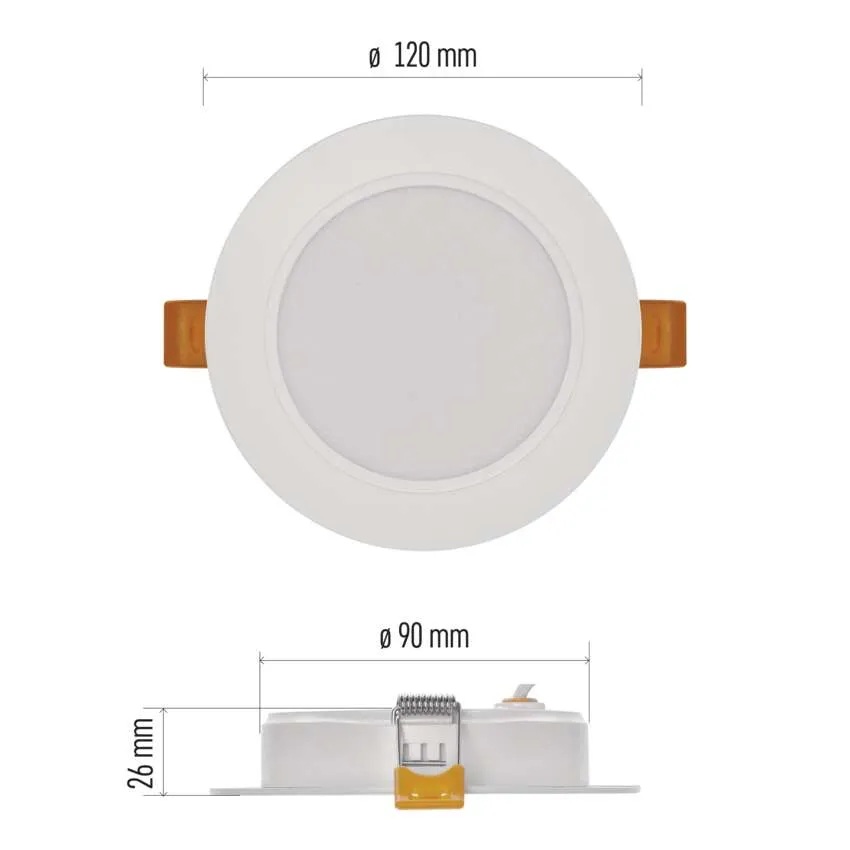 Луна LED DN120 9W 4000K 900lm 120° 25000h IP20 RUBIC EMOS