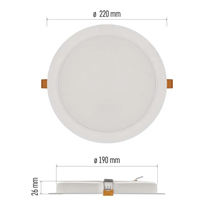 Луна LED DN220 24W 4000K 2400lm 120° 25000h IP20 RUBIC EMOS