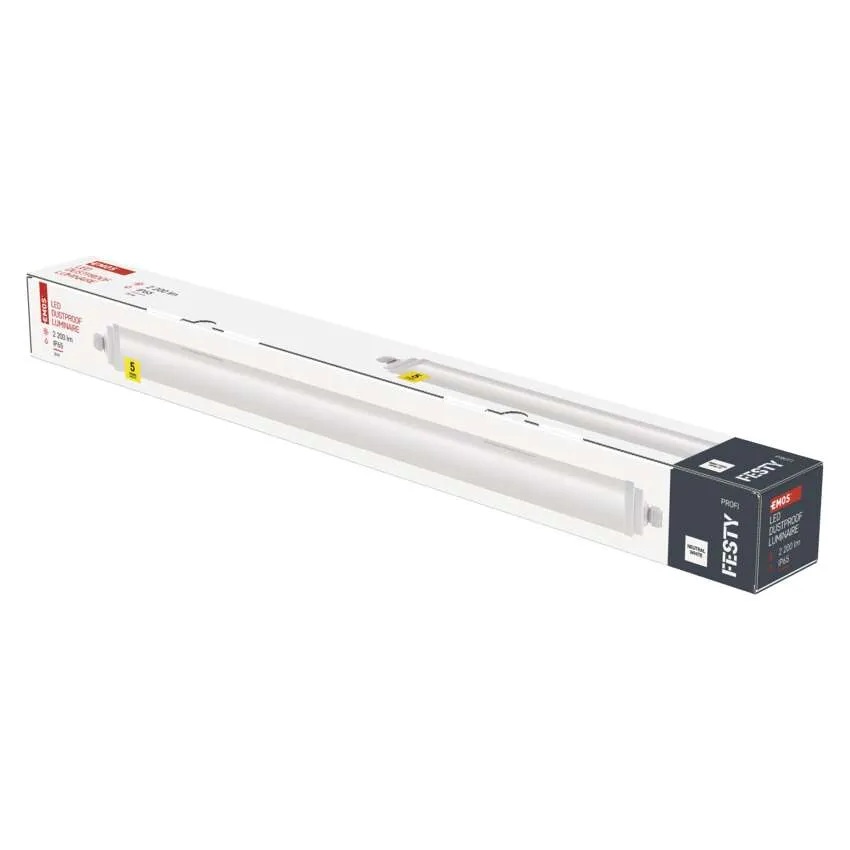 Осветително тяло LED Damp Proof 18W 4000K 2200lm 120° 50000h IP65 0.6m FESTY EMOS