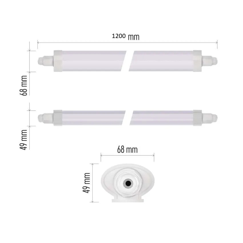 Осветително тяло LED Damp Proof 36W 4000K 4680lm 120° 30000h IP65 1.2m DUSTY EMOS