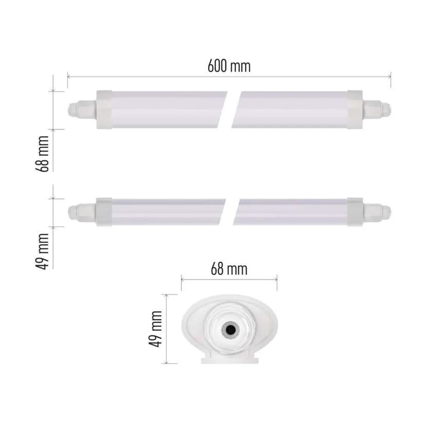 Осветително тяло LED Damp Proof 18W 4000K 2340lm 120° 30000h IP65 0.6m DUSTY EMOS
