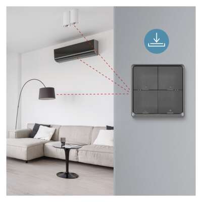 Бутон с 12 функции с батерия антрацит IP-2004ZB ZigBee GoSmart EMOS /до изчерпване/