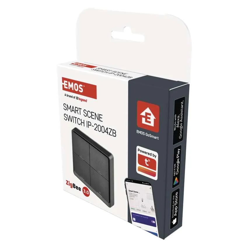 Бутон с 12 функции с батерия антрацит IP-2004ZB ZigBee GoSmart EMOS /до изчерпване/