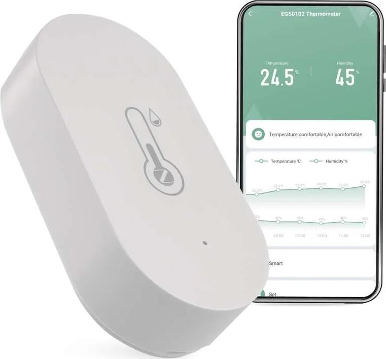 Датчик за влага и температура с батерия ZigBee GoSmart EMOS /до изчерпване/