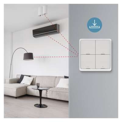 Бутон с 12 функции с батерия бял IP-2004ZW ZigBee GoSmart EMOS /до изчерпване/