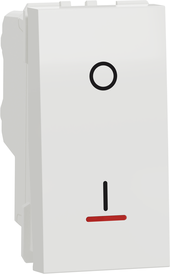 Двуполюсен ключ 10А с индикатор 1 мод. цвят Бял Unica SE