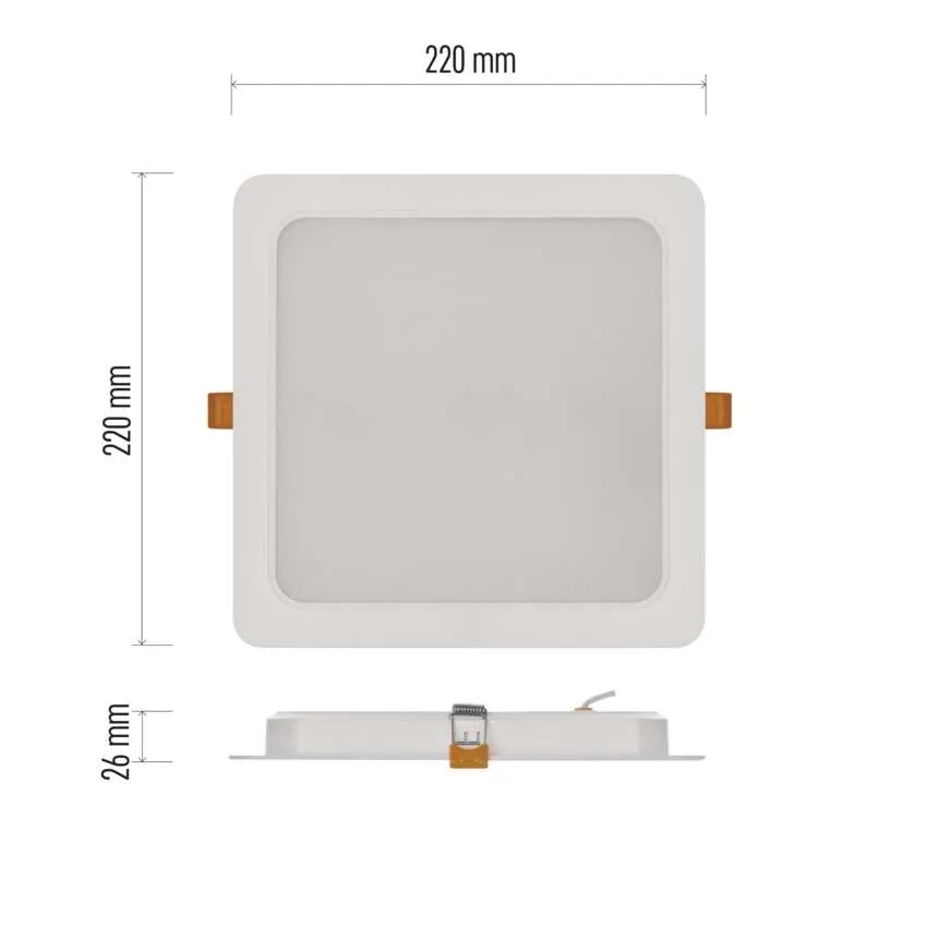 Луна LED SQ220 24W 4000K 2400lm 120° 25000h IP20 RUBIC EMOS