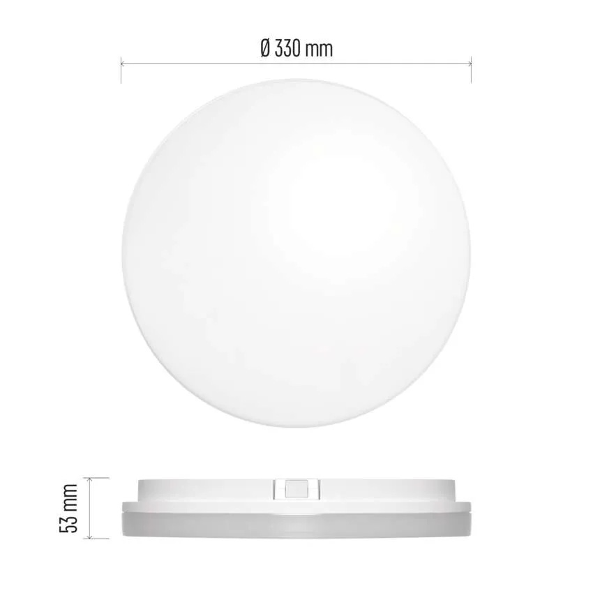 Плафон LED DN330 24W 4000K 2400lm 120° 30000h IP54 TORI EMOS
