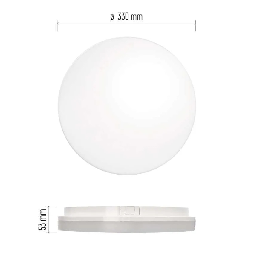 Плафон LED DN330 24W 4000K 2400lm 120° 30000h IP54 с датчик TORI EMOS