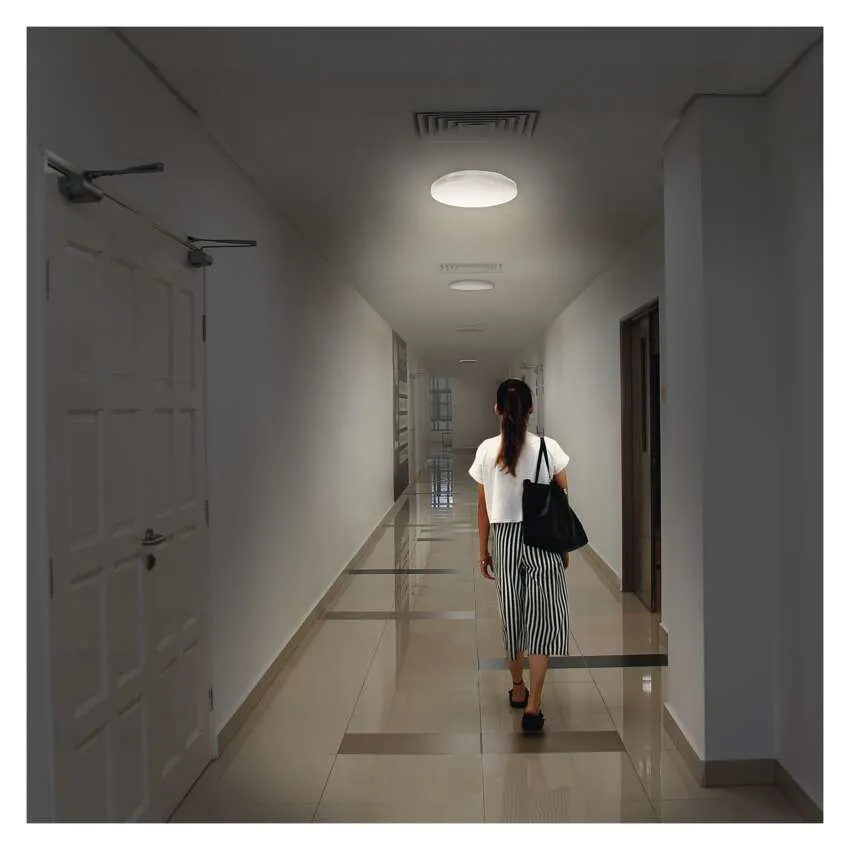 Плафон LED DN220 15W 4000K 1500lm 120° 30000h IP54 с датчик TORI EMOS