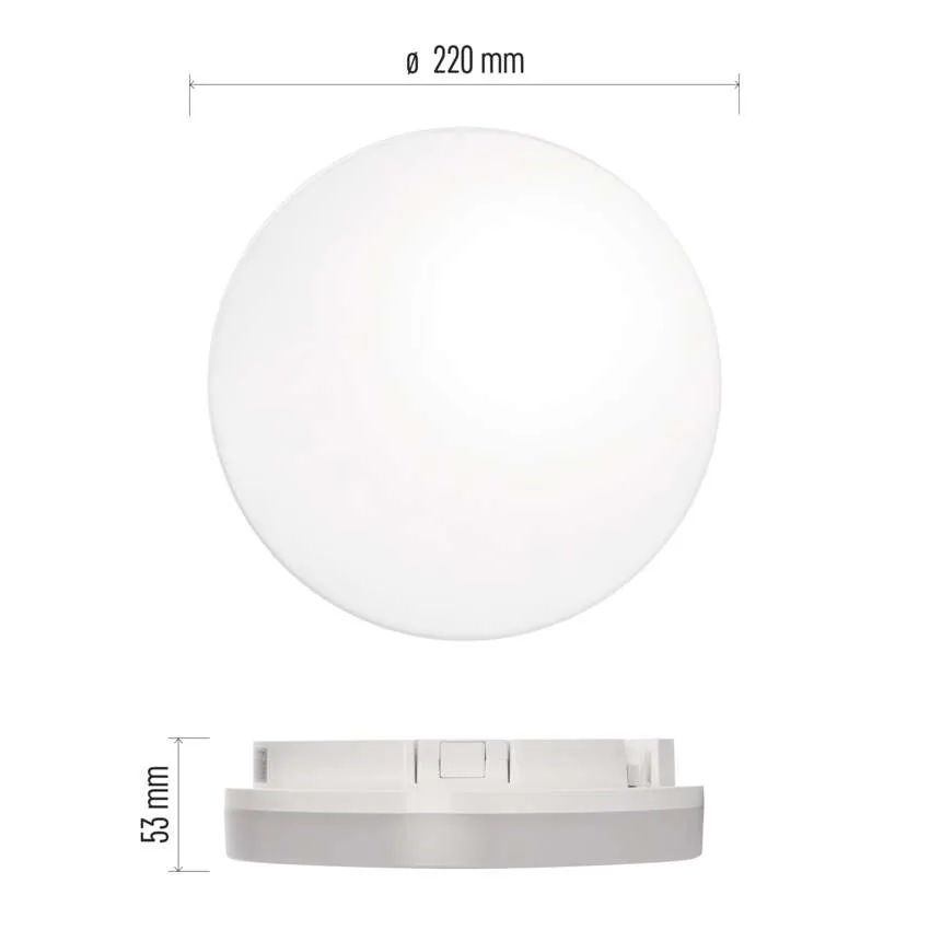 Плафон LED DN220 15W 4000K 1500lm 120° 30000h IP54 с датчик TORI EMOS