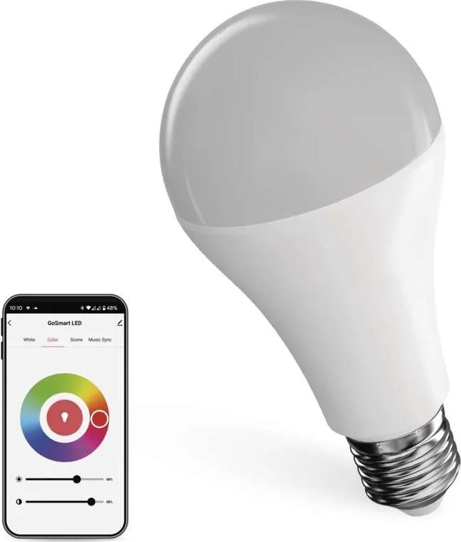 Лампа LED 14W RGBW E27 A65 1400lm 200° димируема 20000h Wi-Fi GoSmart EMOS