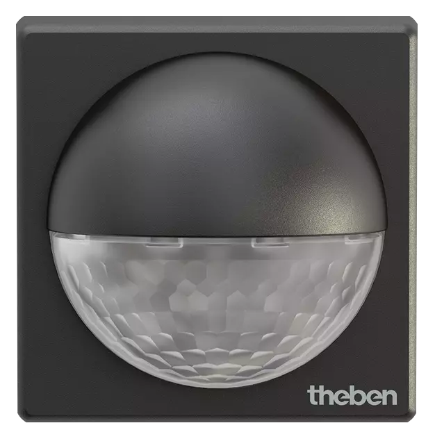 Датчик за движение PIR, за открит монтаж на стена, 180°, обхват 12m @ h=2.5m, IP55, theLuxa R180 BK Theben