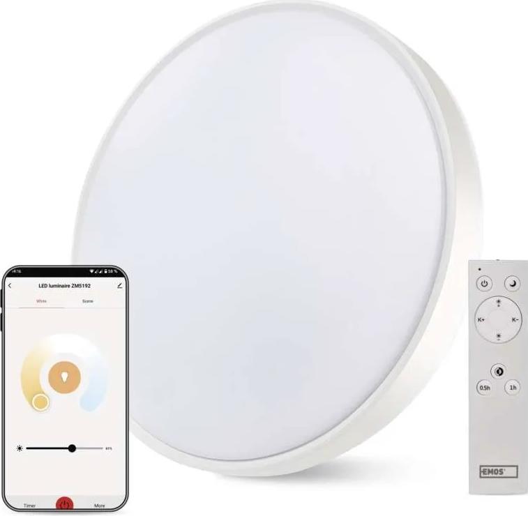 Плафон LED DN500 45W CCT 2700lm 115° димируем 30000h IP20 Wi-Fi GoSmart EMOS /до изчерпване/