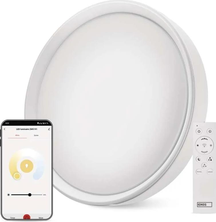 Плафон LED DN400 30W CCT 1800lm 115° димируем 30000h IP20 Wi-Fi GoSmart EMOS /до изчерпване/