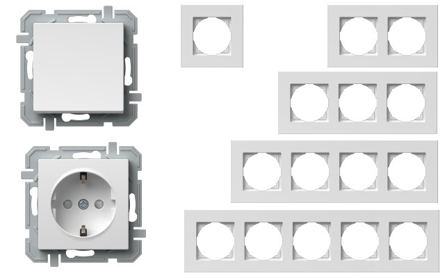 Бели механизми и рамки Logiq TEM