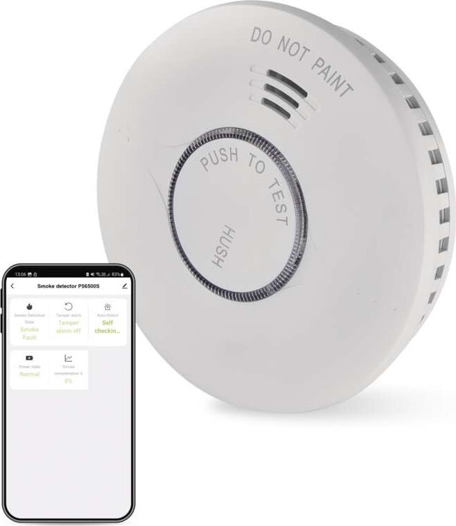 Безжичен датчик за дим със сирена 85dB TS380C-HW Wi-Fi GoSmart EMOS