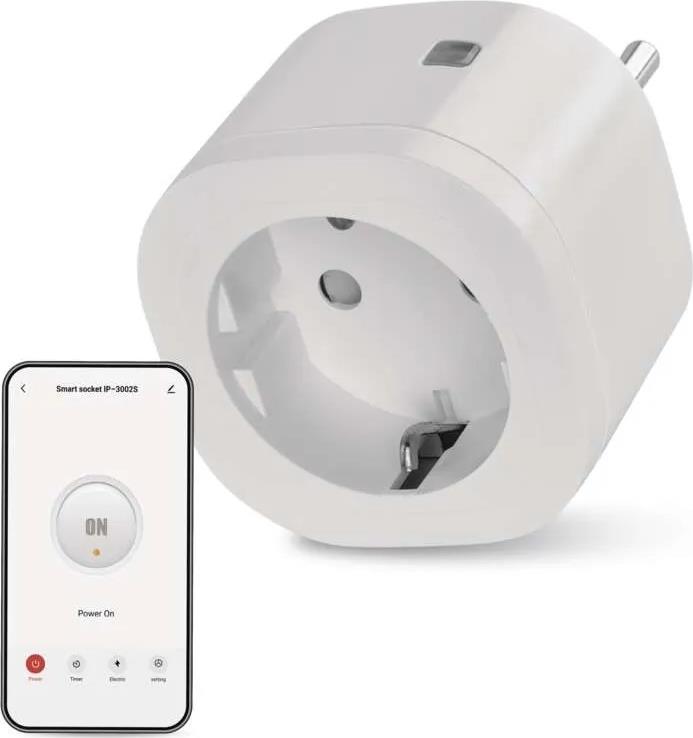 Адаптер Smart за контакт 1х Шуко 16A с мерител IP-3002S Wi-Fi GoSmart EMOS