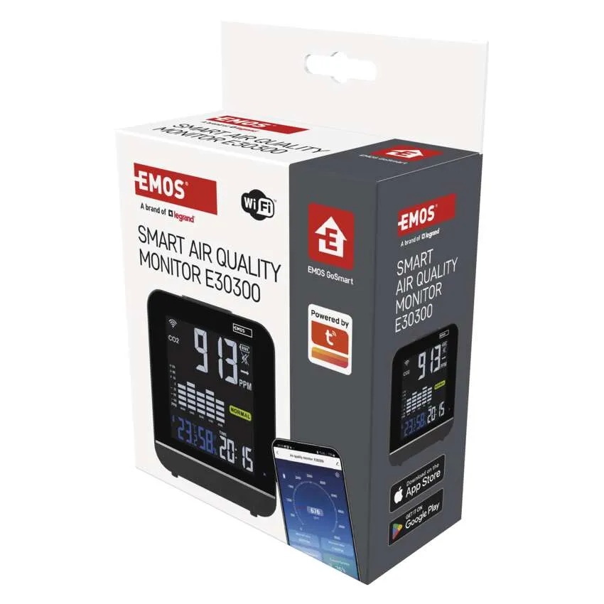 Датчик за влага, температура и CO2 Wi-Fi GoSmart EMOS