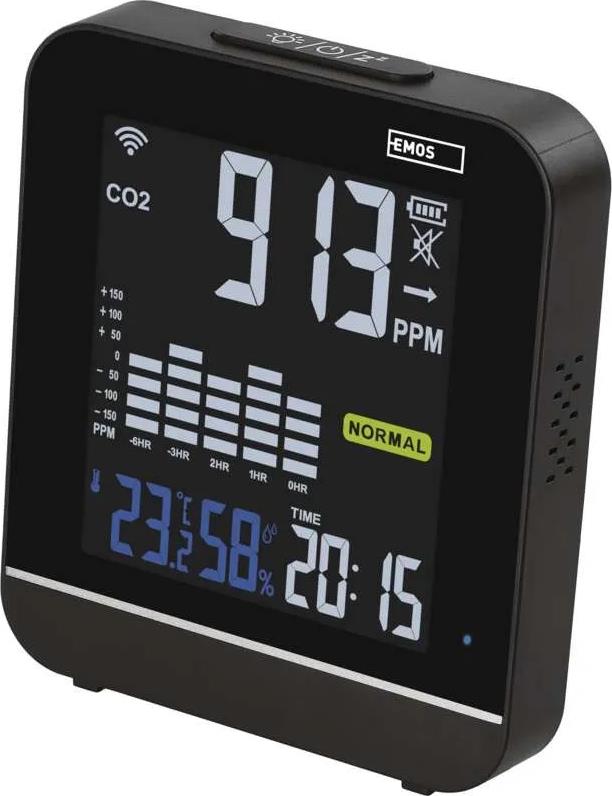 Датчик за влага, температура и CO2 Wi-Fi GoSmart EMOS