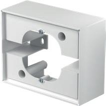 Конзола за контакт двоен за открит монтаж цвят Бял Logiq TEM