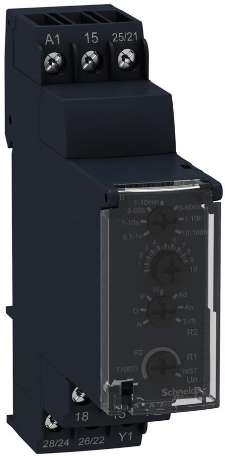 Реле за време, мултифункционално, 5x 0.1s...100h, 2c/o 8A, 12Vac/dc SE