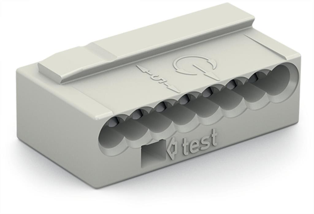 Бърза връзка 8х0,8 mm2 (50бр.) сива за твърд проводник Wago