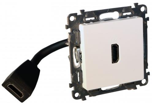 Розетка HDMI с кабел 15см цвят крем Valena Life Legrand