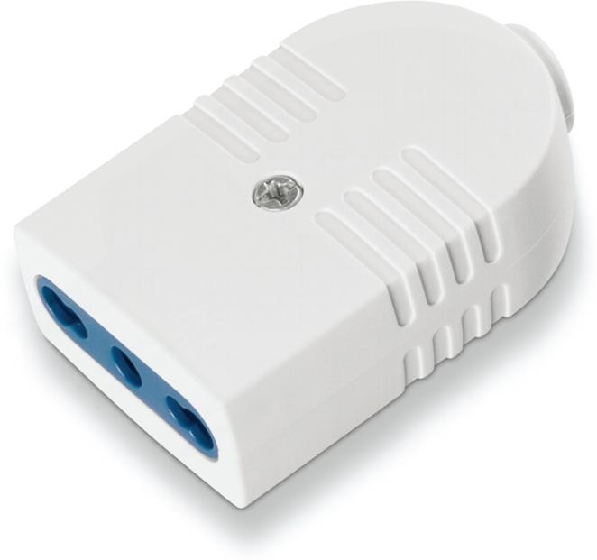 Куплунг италиански стандарт 16А AZZURRA цвят бял Scame