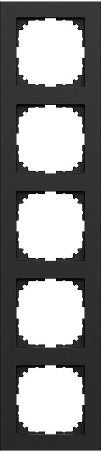 Рамка 5х цвят Черен мат, M-Pure System M Merten SE