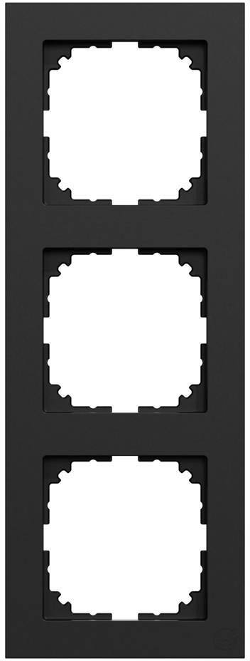 Рамка 3х цвят Черен мат, M-Pure System M Merten SE