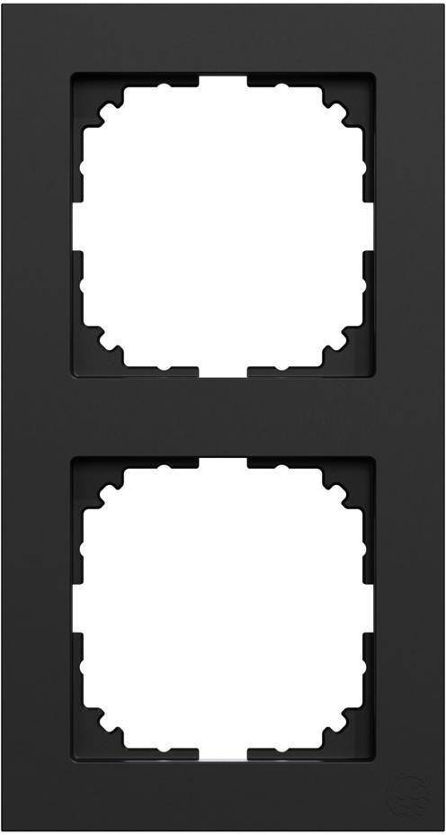 Рамка 2х цвят Черен мат, M-Pure System M Merten SE