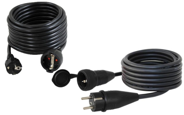 Удължители с гумиран кабел H05RR-F Commel