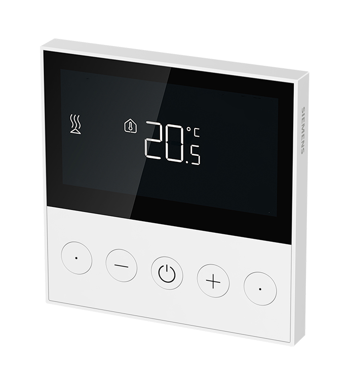 Термостат за отопление и охлаждане 0…50 °C с LCD дисплей, за задвижка 2A 230Vac, за вграждане BS, Siemens