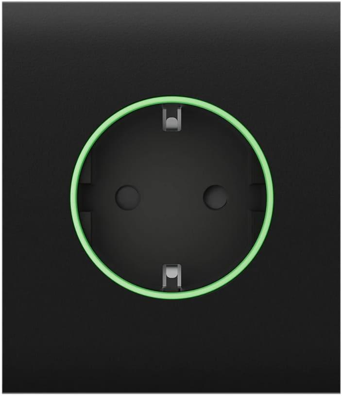 Лицев панел за контакт шуко централен, черен, CenterCover Ajax