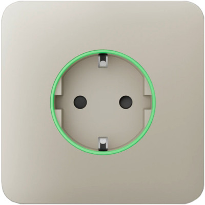 Лицев панел за контакт шуко самостоятелен, крем, SoloCover Ajax