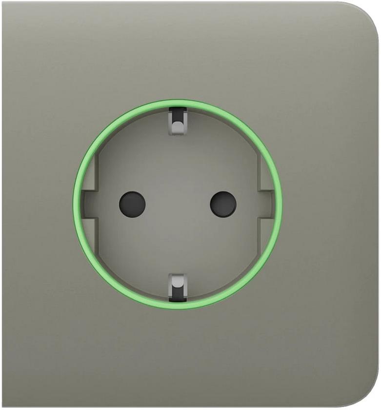 Лицев панел за контакт шуко страничен, маслина, SideCover Ajax