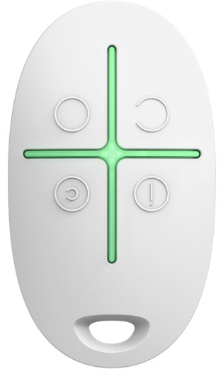 Дистанционно с 4 бутона, бял, SpaceControl Ajax