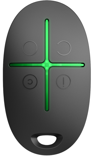 Дистанционно с 4 бутона, черен, SpaceControl Ajax