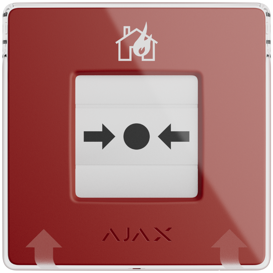 Безжичен ръчен пожароизвестител, червен, ManualCallPoint Ajax