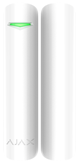Безжичен датчик магнитен, с допълнителен NC контакт, IP50, бял, DoorProtect Ajax