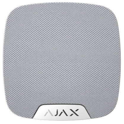 Безжична вътрешна сирена с регулируема сила на звука: 85...105 dB, бял, HomeSiren Ajax