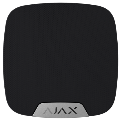 Безжична вътрешна сирена с регулируема сила на звука: 85...105 dB, черен, HomeSiren Ajax