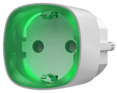 Адаптер Smart за контакт 1х Шуко 10A с мерител, бял, Socket Ajax