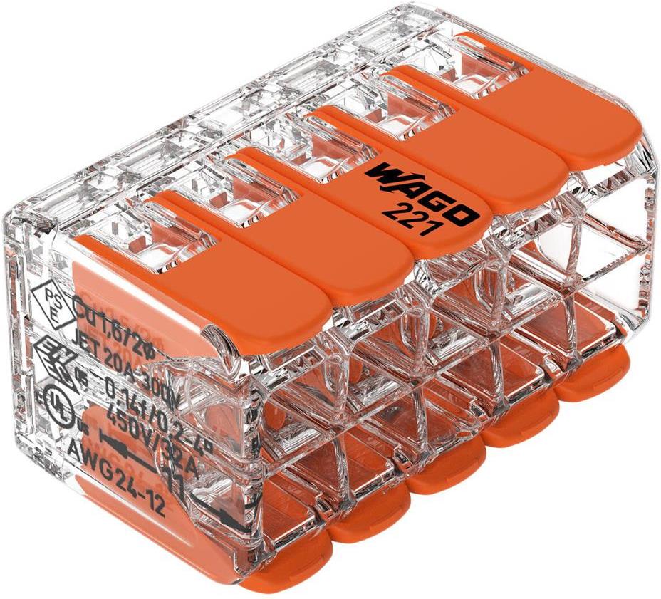 Бърза връзка отваряема 10х0,2-4мм2 (15бр.) за гъвкав/твърд проводник 32A 450V Wago