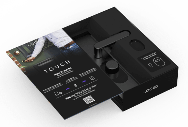 Брава за врата черна LOQED Touch Smart Lock - 820194