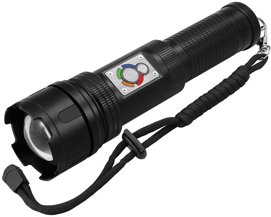 Фенерче LED 10W 6 нива на осветеност 650lm с къмпинг лампа и USB батерия Li-ion 3,7V 2000mAh Commel